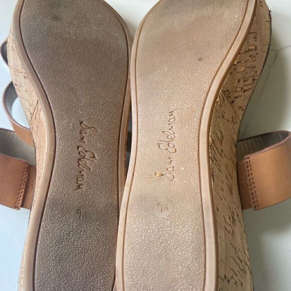 Sam Edelman Rayna Leather Slip On Platform Sandals, Saddle, Size 9.5 - Picture 8 of 12